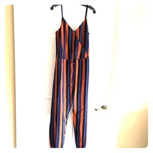 Madewell x No. 6 collab striped jumpsuit